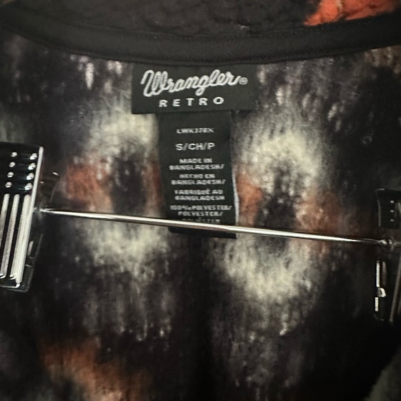 Wrangler Women's Black Retro Southwestern Print Sherpa Pullover Size S - Picture 10 of 12